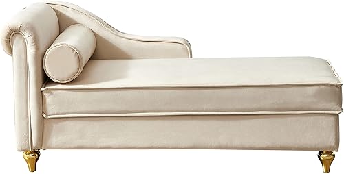 Miniatura 7 de Chaise Lounge para interiores, sofá de salón tapizado de terciopelo con espacio de almacenamiento oculto, sofá cama con marco de madera maciza,