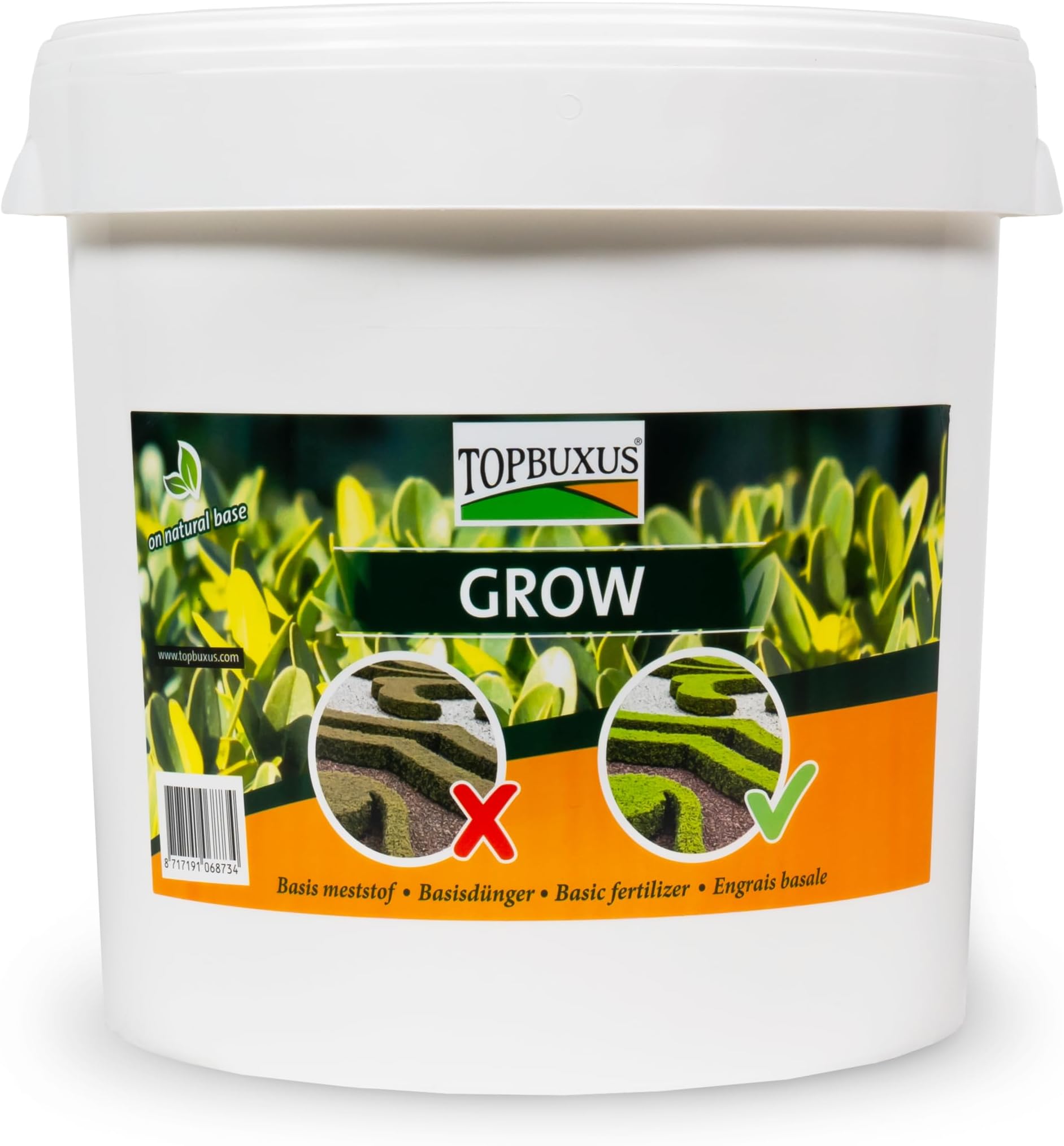 GROW - Professional Boxwood Fertilizer - 20kg for 400m2 - No Yellow Leaves