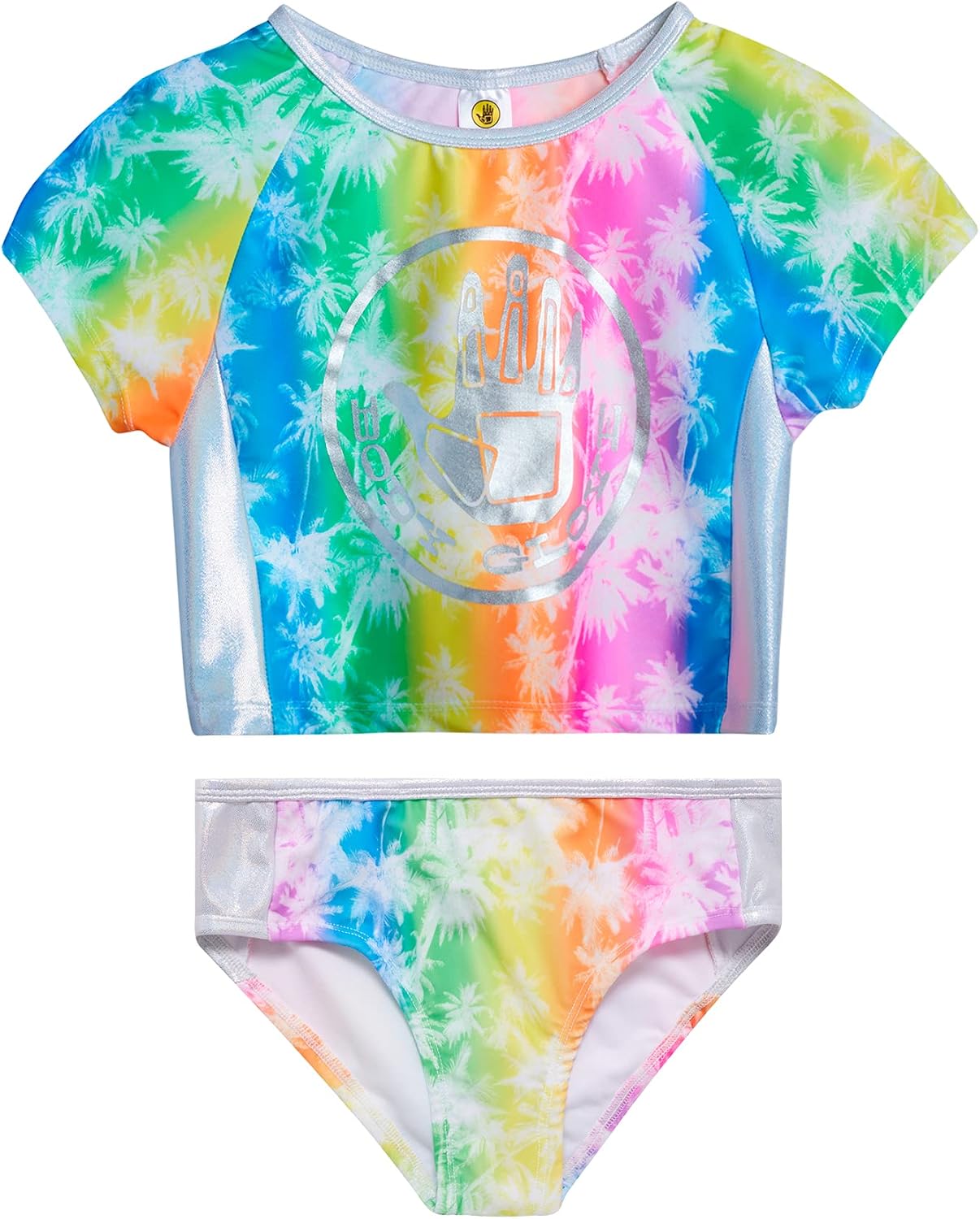 Body Glove Girls' Rash Guard - 2-Piece UPF 50+ Swim Shirt and Bikini Bottom Swimsuit Set (Little Girl/Big Girl)