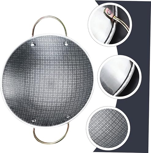 Miniatura 4 de TIDTALEO wok de acero Sartén china Sartén de acero inoxidable olla caliente salteado wok pan paella antiadherente sartén revuelto hexagonal sartén