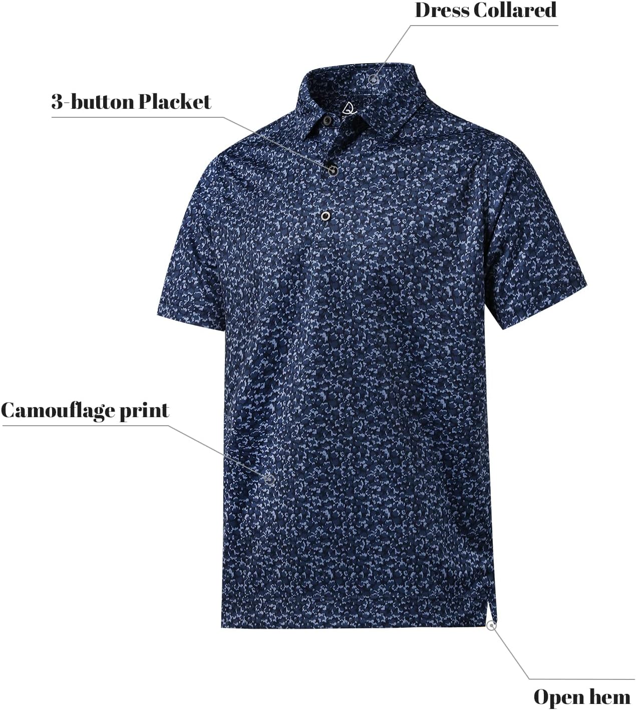DEOLAX Mens Polo Shirts Performance Moisture Wicking Dry Fit Mens Golf Shirt Short Sleeve Soft Golf Polo Shirts for Men - Image 2