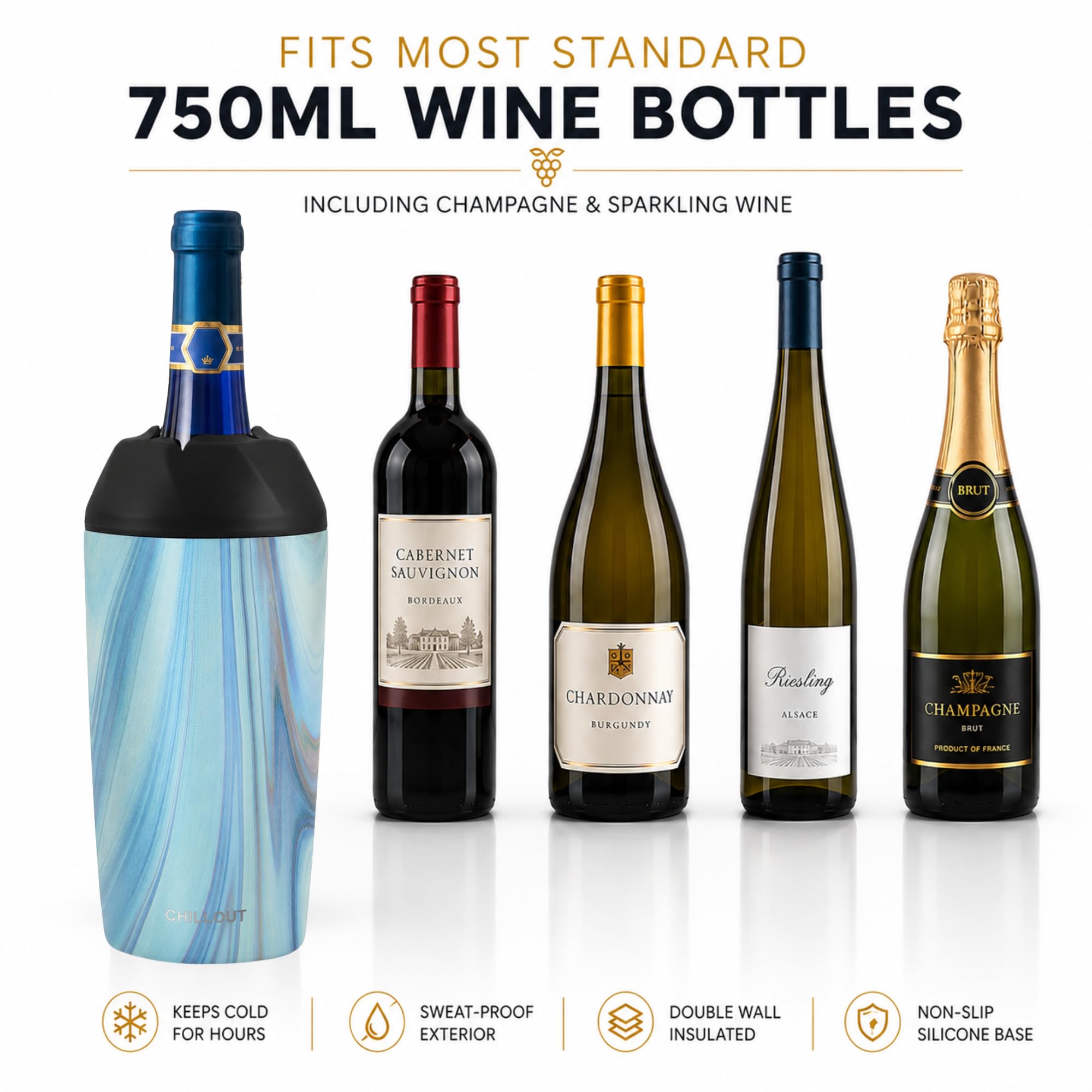 CHILLOUT LIFE Refrigeratore per bottiglie di vino, refrigeratore di vino in