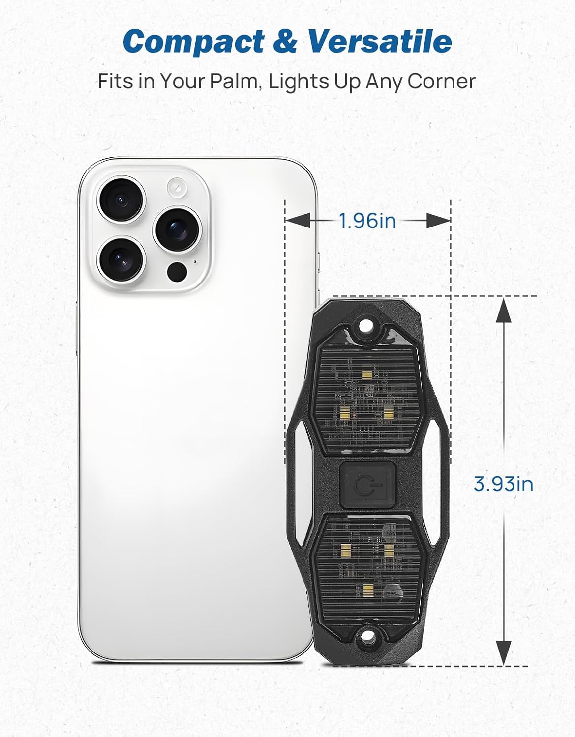 JOYTUTUS Magnetic Dome LED Map Light Compatible with Wrangler JL & Gladiator JT 2018-2023 - Detachable Portable Work/Camping/Emergency Light with 52N Magnets, IP65 Waterproof, 3 Modes & Dock Charging