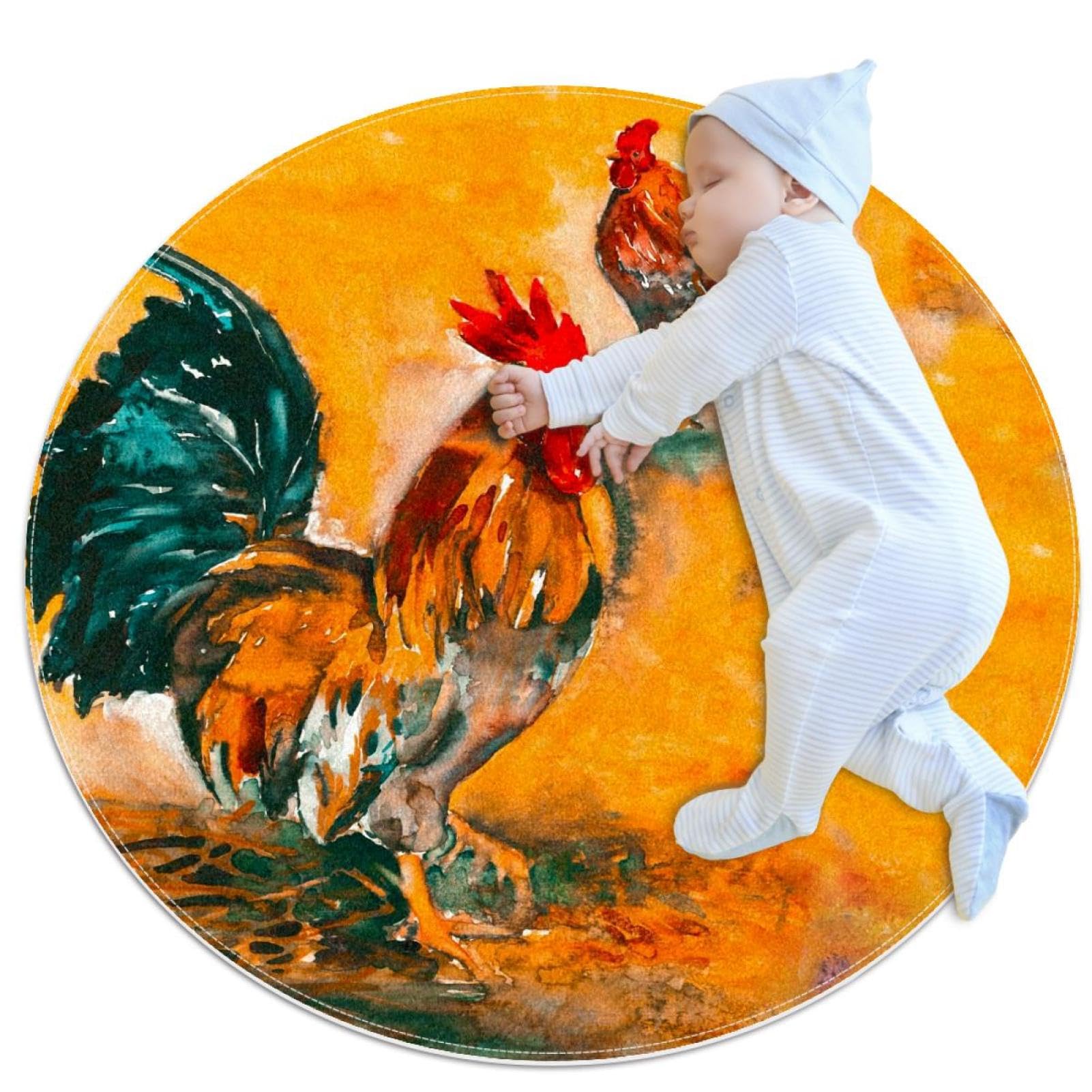 Tapis antidérapant de douche motif coq anti-glissade pour canapé
