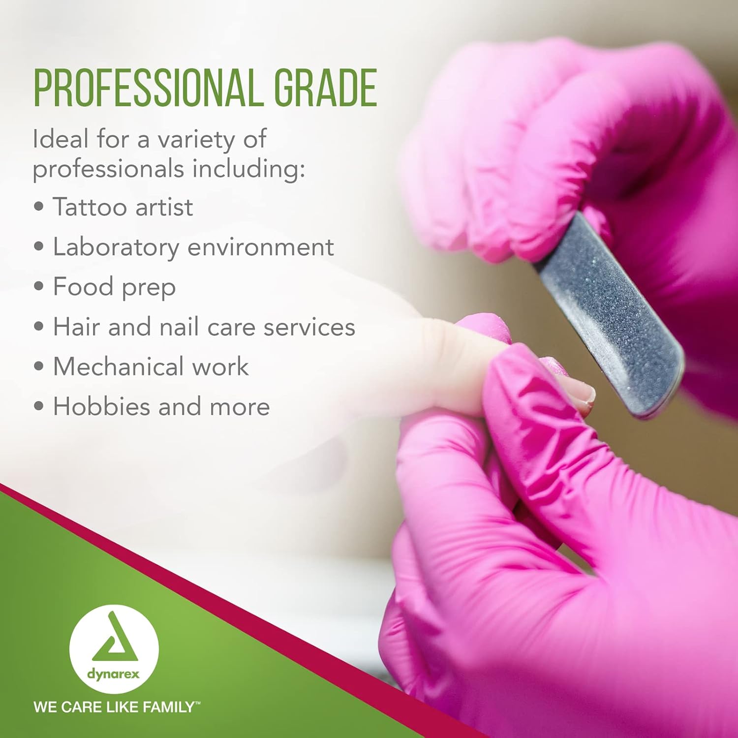 Dynarex AloeSkin Nitrile Exam Gloves with Aloe, Powder-Free, Disposable Gloves with Aloe Vera for Dry Hands, Magenta, Large, 1 Case of 1000 Gloves - 10 Boxes of 100 Gloves