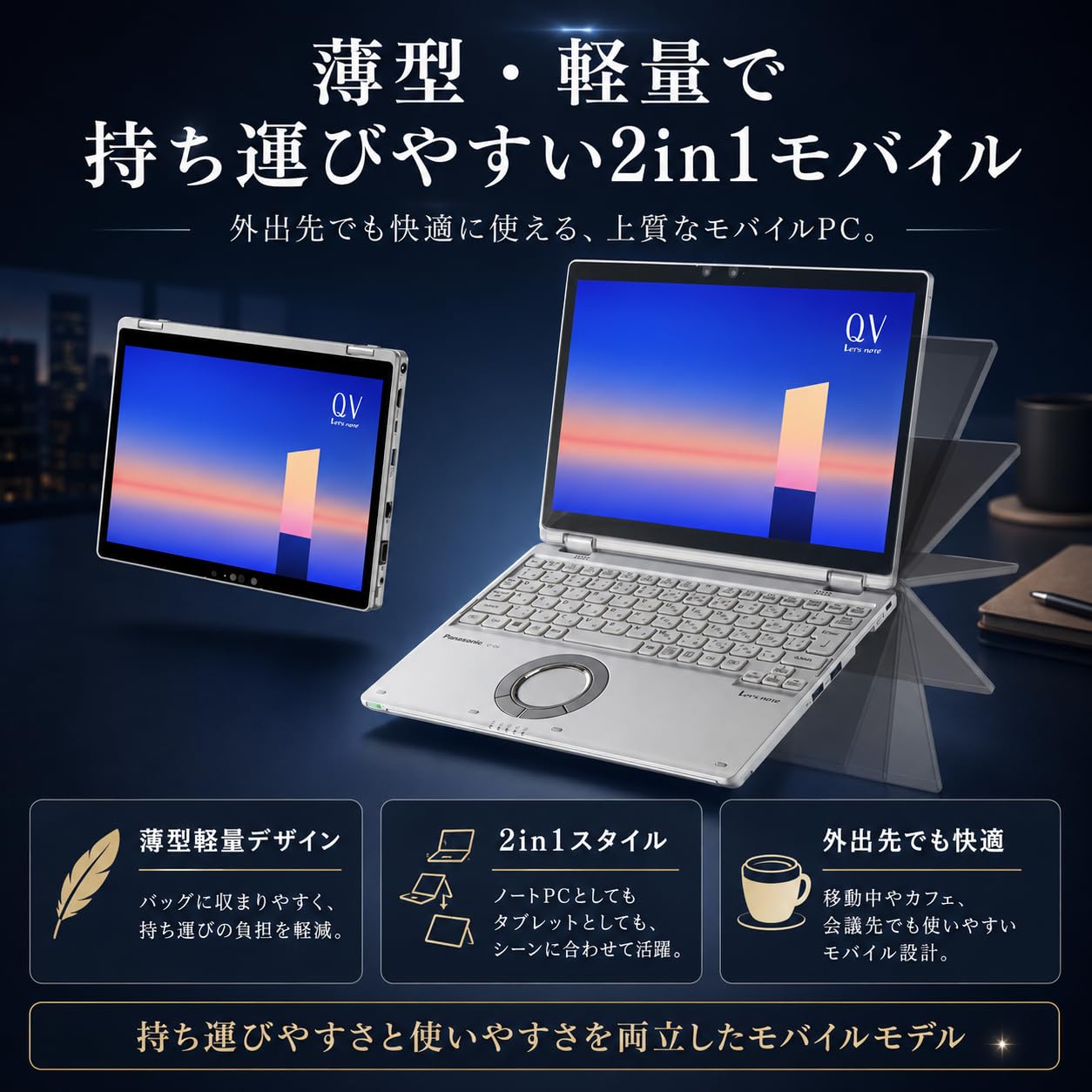 Amazon.co.jp: 【整備済み品】2in1モデル Let's note CF-QV9 □12.0型