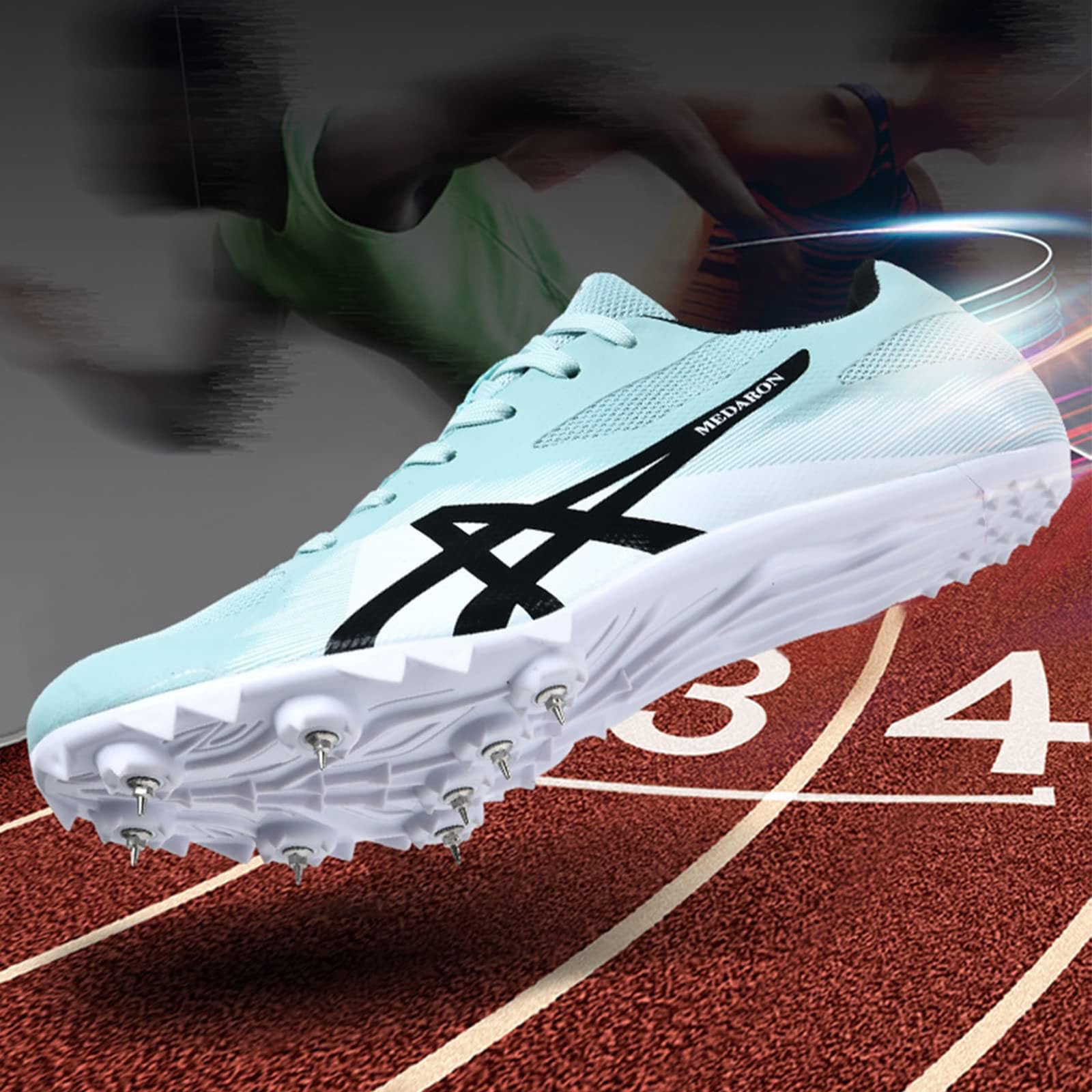 Unisex Leichtathletik-Spikes-Schuhe, Renn-, Spring-, Sprint-Lauf-Sneaker, Atmungsaktiv, Für Herren, Damen, Jugendliche, Jungen, Leichtathletik