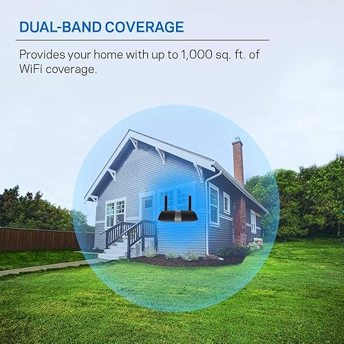 Miniatura 2 de Linksys Enrutador WiFi 5 Max-Stream, doble banda, cobertura de 1000 pies cuadrados, con control parental, hasta 10 dispositivos, velocidades de