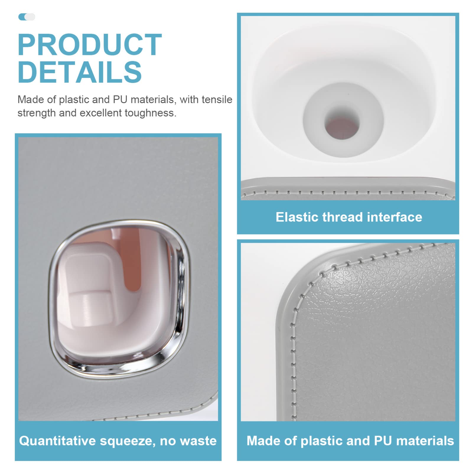 TOPBATHY 3pezzi Dispenser Automatico Di Dentifricio Strumento Pratico Per Squeezer Installazione Senza Chiodi Design Compatto Per Uso Domestico Bagno