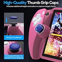Vista 26 de FYOUNG Funda protectora para PlayStation Portal, funda protectora de silicona suave con protección completa y agarre antideslizante para el pulgar