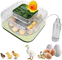 Vista 16 de Incubadora de 24 huevos para incubar con girador automático, control inteligente de temperatura y humedad, visualización 360°, ovoscopio, recarga