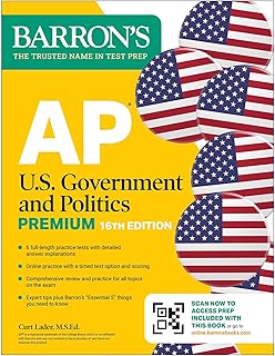 AP U.S. Government and Politics Premium, Sixteenth Edition: Prep Book with 6 Practice Tests + Comprehensive Review + Online Practice (2026) (Barron's AP Prep)