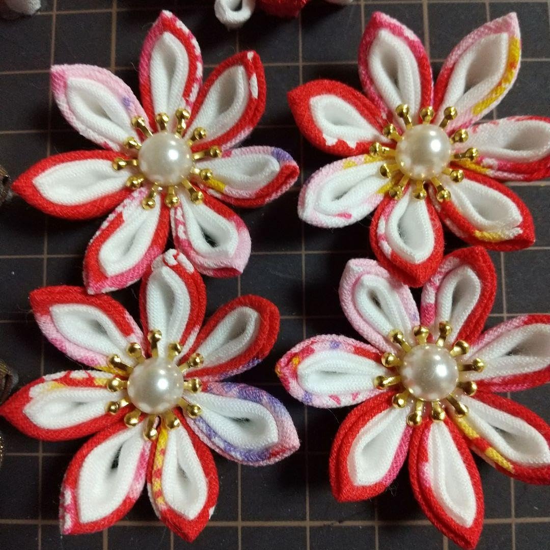 つまみ細工パーツ（nagomi様①） つまみ細工キット 花しごと29/藤紫の