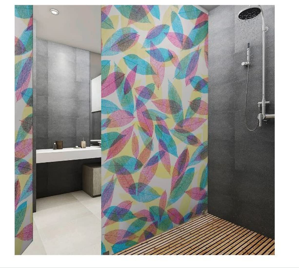 Indian Royals Multi Colour Leaves designViny UV Protective Rustproof Waaterproof self Adhesive Glass Window Sticker (200 CM X 45 CM) (B0B7MSCDM3) Amazon Price History, Amazon Price Tracker