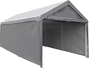 10x10 Ft Carport Car Shelter Canopy Enclosure Kit Parking Tent Storage Shed Port Ebay