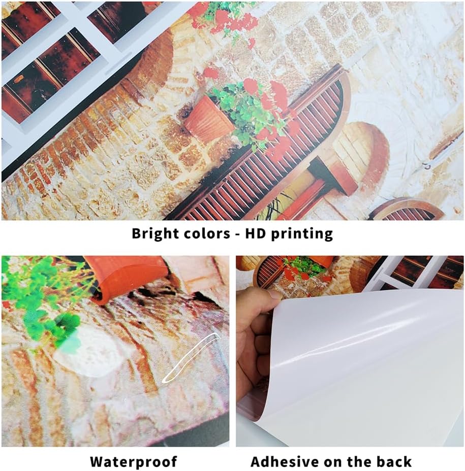 Removable Wall Murals Peel and Stick Waterfall Window Scenes 3D Wall Sticker Vinyl Wallpaper Decorations for Bathroom Home Decor Art Wall Decals for Bedroom Basement Living Room Decor - 32"x48"