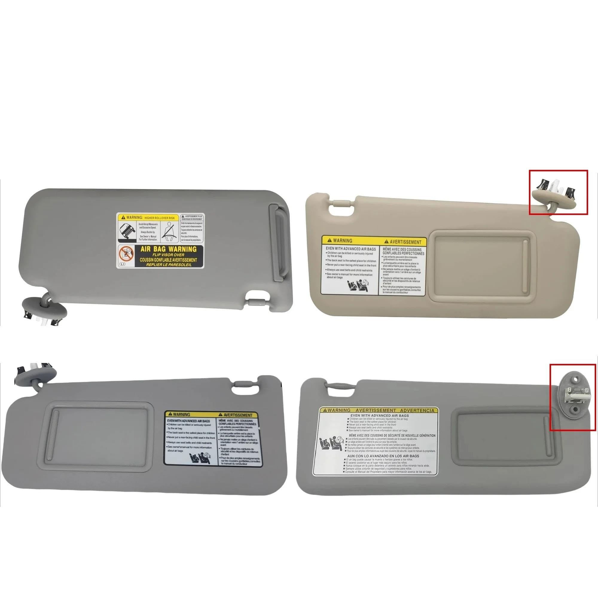 Tendine Parasole Auto Visiera parasole per auto per Toyota per RAV4 2006-2015 2016 2017 2018 Sostituzione del pannello anteriore Parasole Parabrezza(13-18 Gray Left)