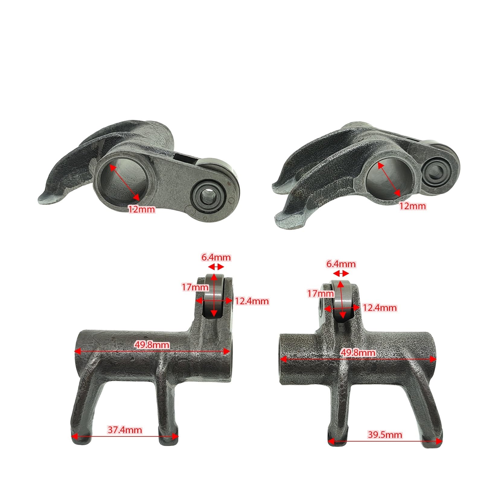 Zestaw wahaczy i popychaczy do Loncin KE250 LX250GS-3 VOGE 250RR HJMOTO HJ250GY-3 KE LX HJ 250 250 cm³: Wlot wydechowy nasadka wahacza płyta popychająca drążek