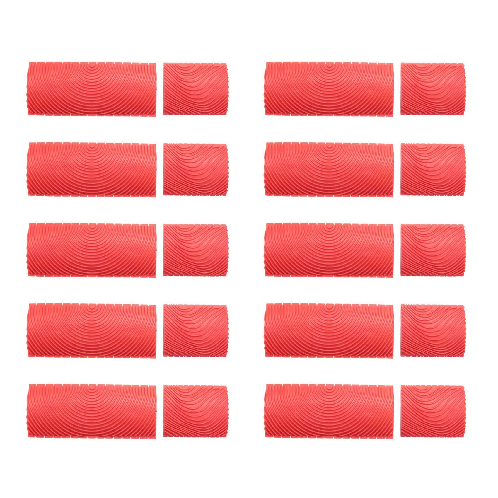 Jnchdghwa 20Pcs Wood Graining Grain Rubber Patin Painting Effects DIY Wall Decoration Tools