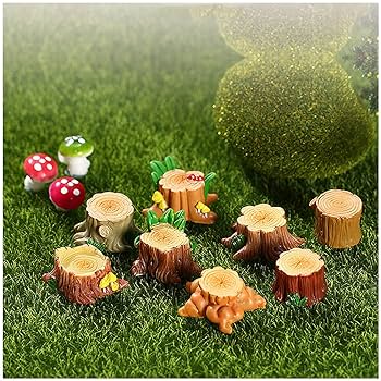 切り株　ミニチュア Amazon.co.jp: 苔テラリウムミニチュア 切り株妖精ガーデン