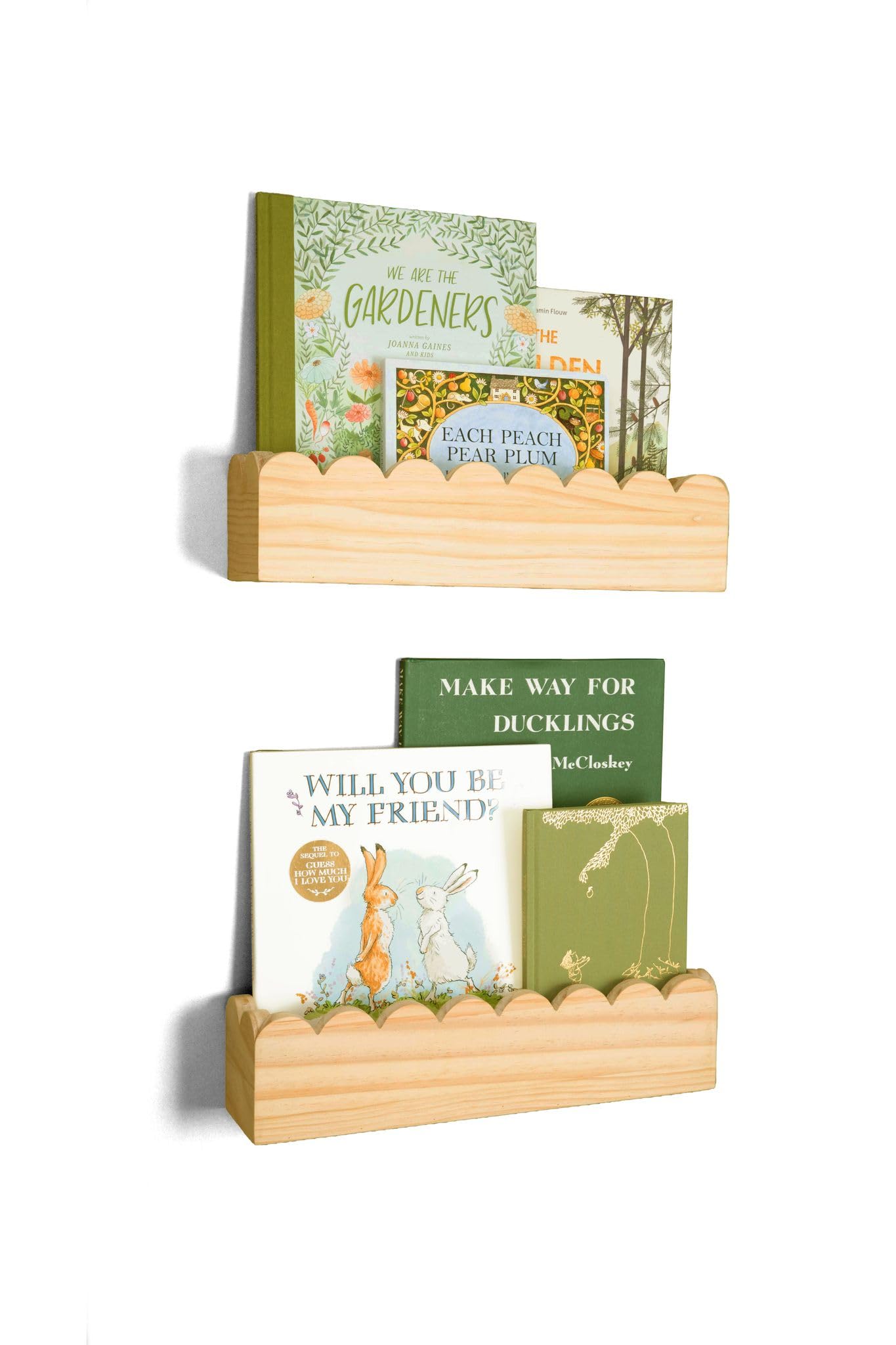 Buy Mini Book Shelf for Kids Rooms Scalloped Shelves Montessori