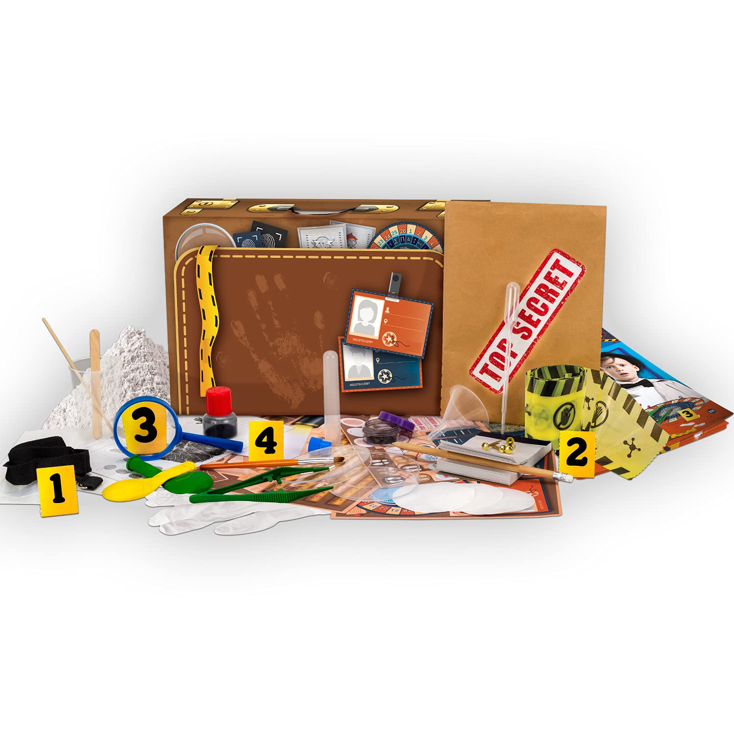 Science4you Laboratorio de Detective - Kit Detective con 15 Experimentos Científicos: Resuelve el Caso Misterioso, Encuentra Las Pistas, Huellas Dactilares, Pegadas, Regalo para Niños 7 8 9 10 Años