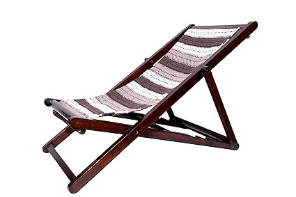 Sheesham Wood with Walnut Brown Color Relaxing Chair/Comfort Folding Chair for Bed Room/Living Room