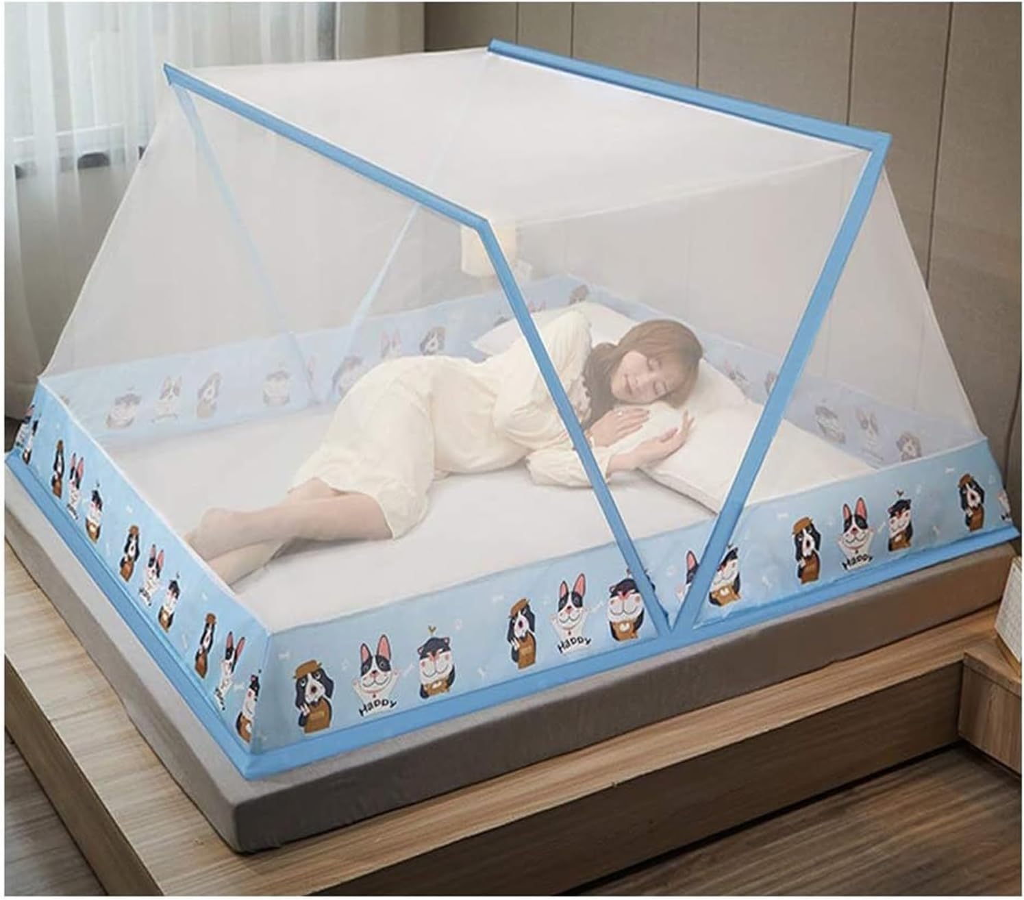 Mosquito Net,Hanging Bed Net Cover,Foldable Bottomless Mosquito Net Portable Mosquito Cover Easy Camping & Outdoor Insect Net Free Installation(Green,135 * 190 * 80cm)