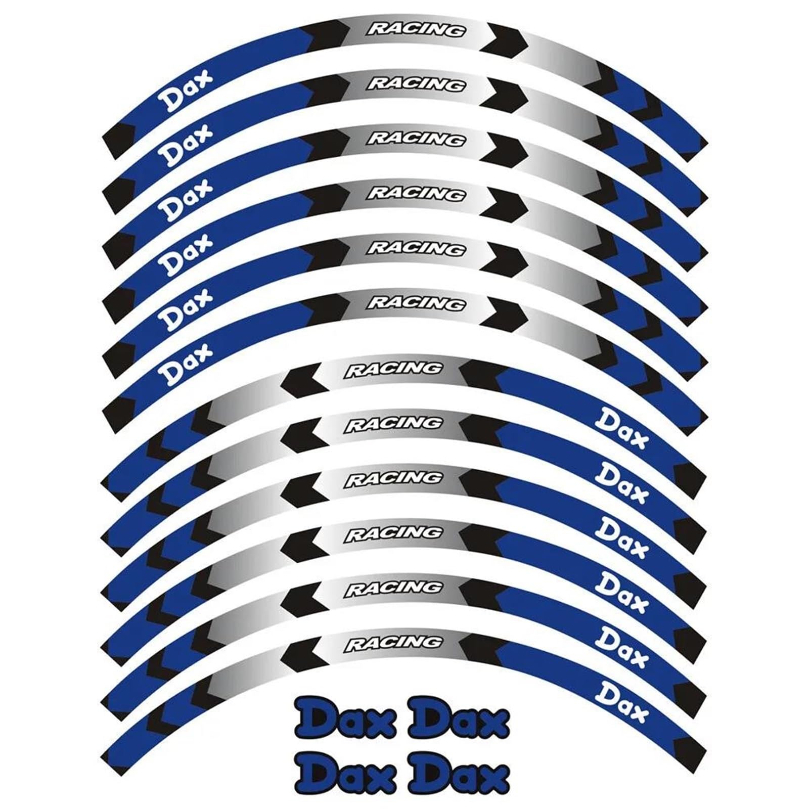 Motorcycle Wheel Rim Stripes Sticker Reflective for DAX 125 ST125 ST-125 Stickers Decal(Color5)