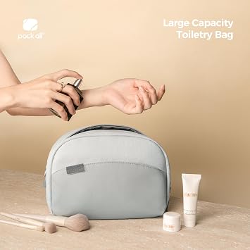 pack all Travel Toiletry Bag, Large Capacity, Durable Oxford Fabric