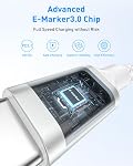 Huukein 240W USB C à USB C Câble 10 ft, long USB Charge rapide de câble C à C, USBC Cord de chargeur pour iPhone 17 Air 16 15 Pro Max, pour MacBook Pro et plus encore