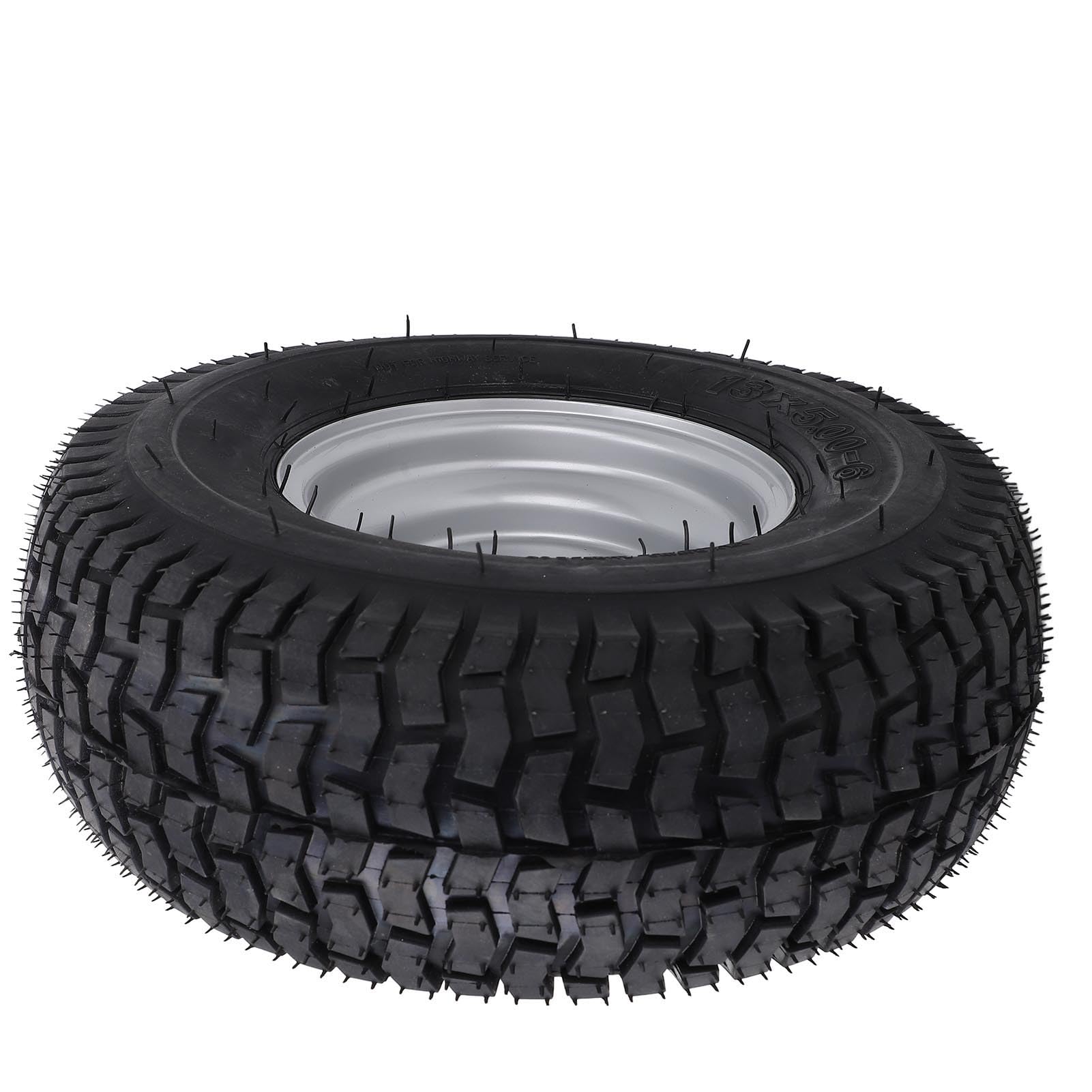 ciciglow Pneu à 6 Roues avec Vide de la Jante, Pneu de Remorque 13x5,00 sur la Jante, Tennesshonde amélioré Traction Antislip All Terrain Tire pour ATV Quad Go Kart Chart Mini Bike