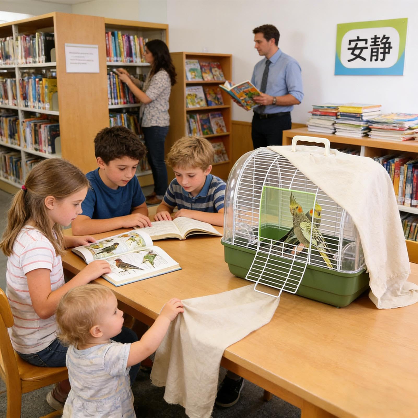 Jaula De Viaje Para Pájaros para Aves Transparente y a Prueba de Sol con | Jaula De Transporte Para Periquitos Para Conure, Cacatúa Ninfa, Canario, Agapornis, Pinzón, Sala De Estar, Balcón, Pa
