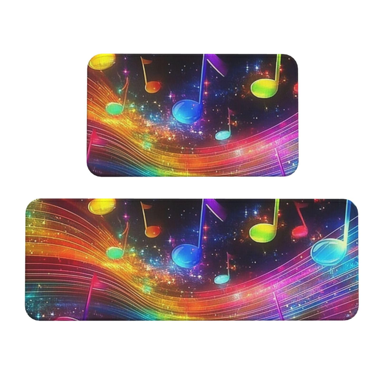 Alfombras de cocina acolchadas de notas musicales para decorar y cocinar sin dolor en los pies