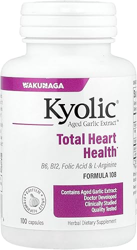 Kyolic Extracto de ajo envejecido Fórmula total para la salud del corazón 108 - 100 Cápsulas