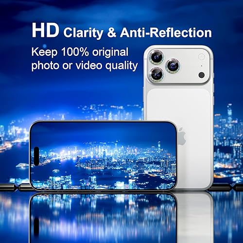 Miniatura 62 de Misea [3+1] Protector de lente de cámara para iPhone 14 Pro/iPhone 14 Pro Max, protector de pantalla de vidrio templado 9H, protector de pantalla