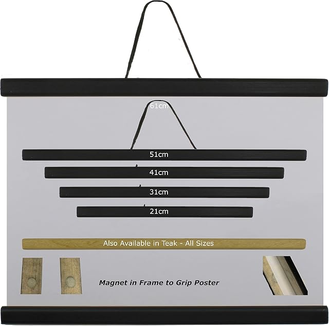 Magnetic Poster Frame Wooden Poster Holder for Hanging Prints Photos Pictures Posters Wood