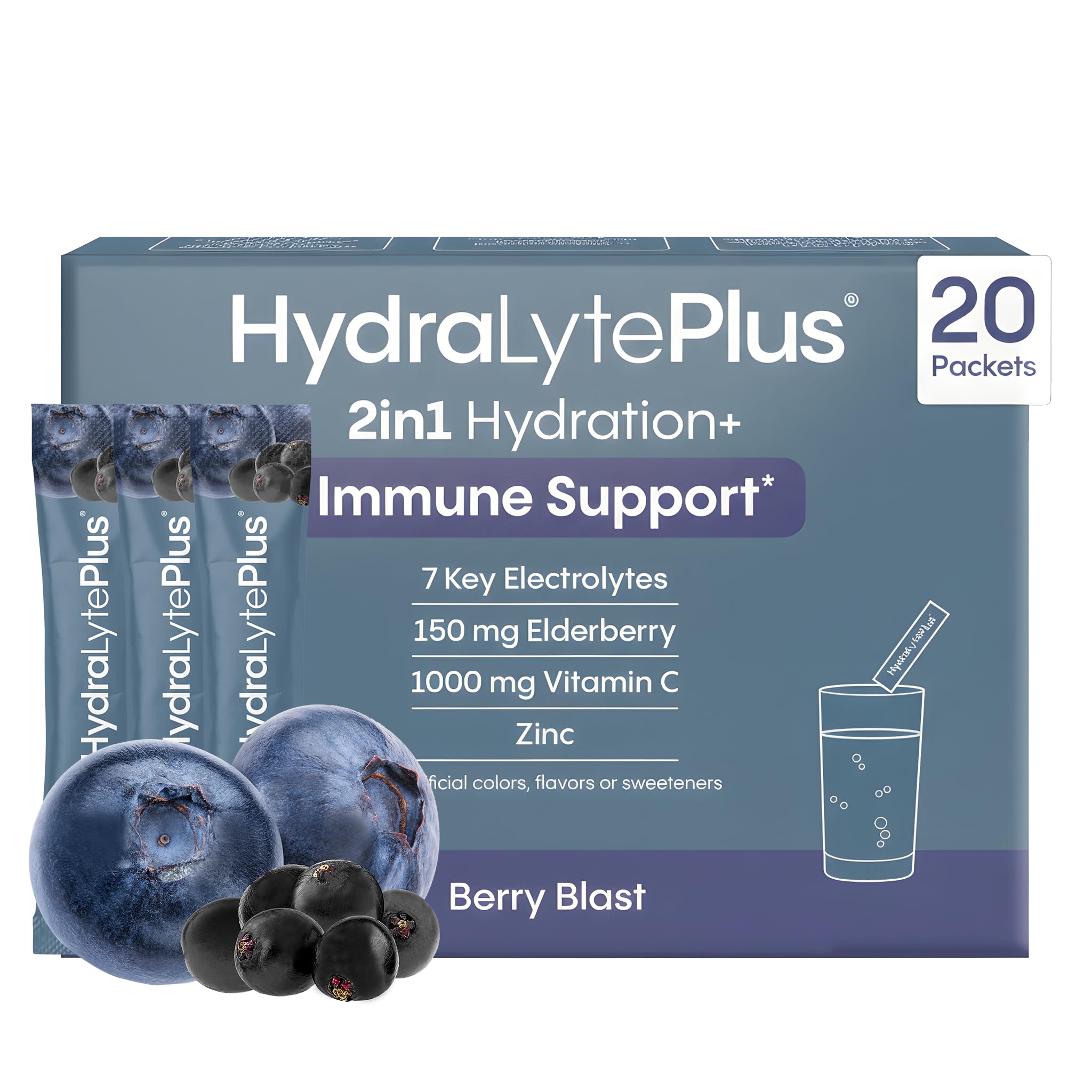 Hydralyte Plus Immune Support | Electrolytes Drink + Elderberry + Vitamin C