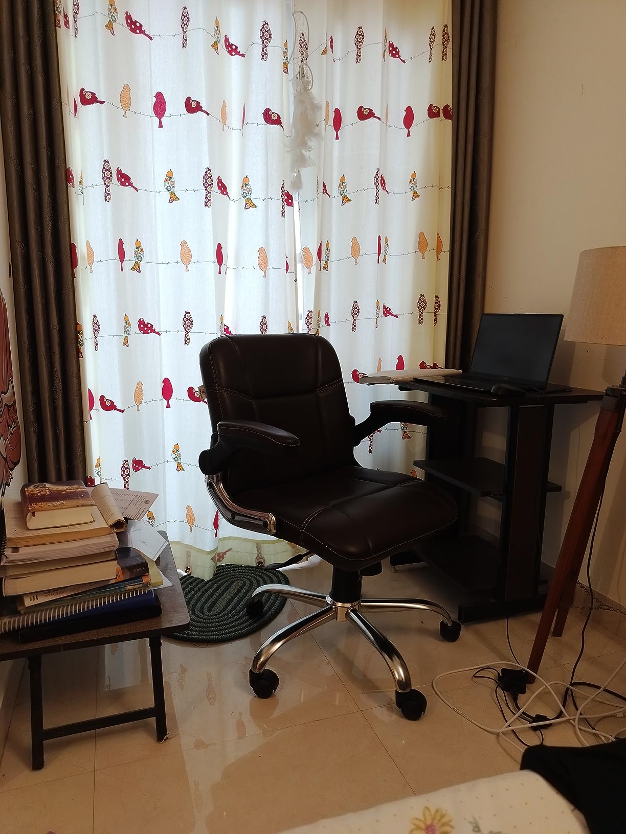 Oakcraft Office and Study Chair Adjustable Tilt Angle and Flipup Arms