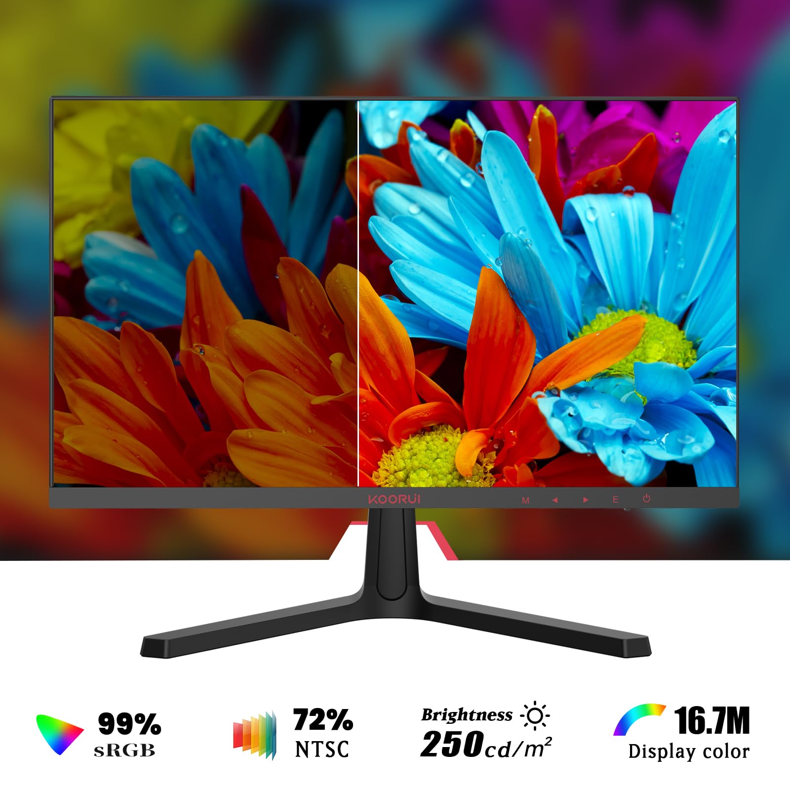 KOORUI 24 Inch Computer Monitor -FHD 1080P Gaming Monitor