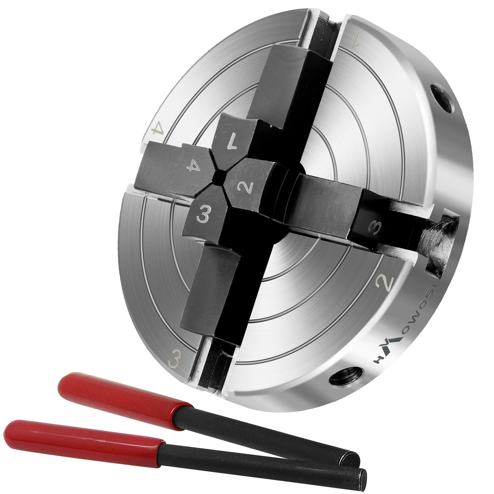 Wood Lathe Chuck,4-Inch 4-Jaw Lathe Chucks, Self-Centering Lathe Chucks for Woodturning with 1"x8TPI Thread