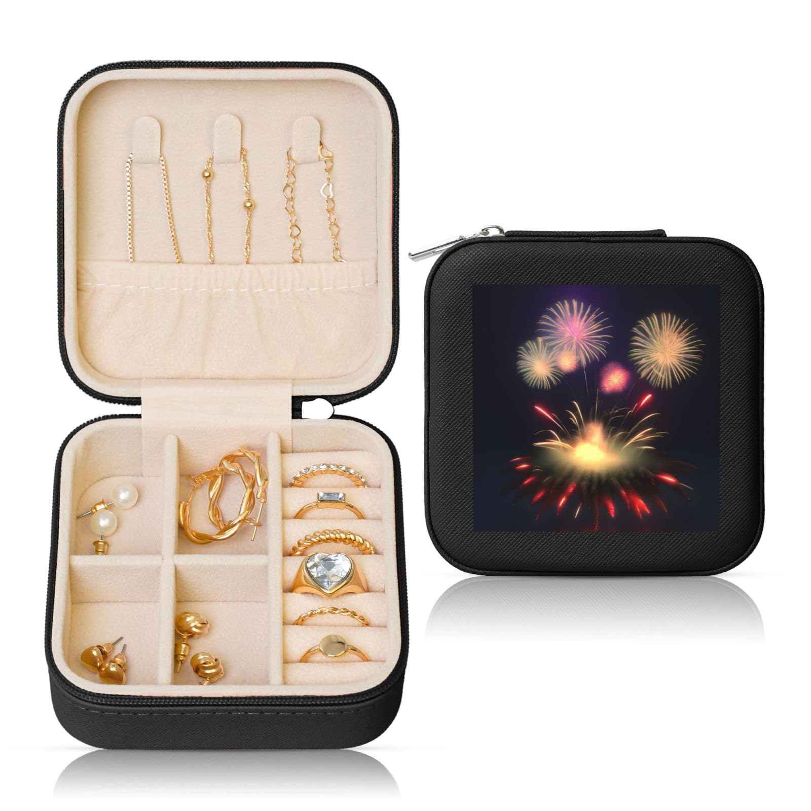 Amazon.com: YQxwJL Explosion Fireworks 3d Print Travel Jewelry