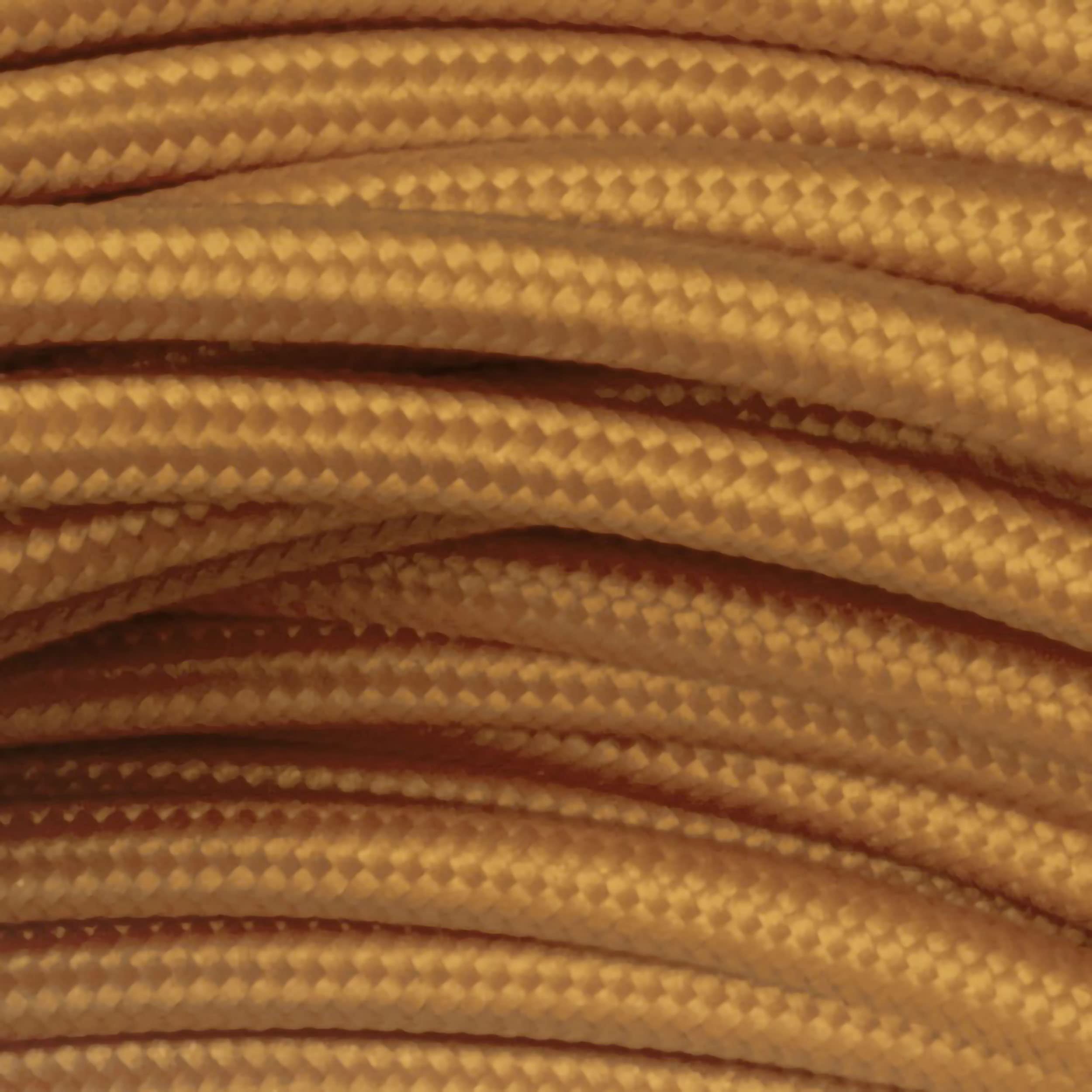 Câble Électrique Textile Couleur Or, Rond, Soie, 1 Mètre, À 2 Brins 2X0