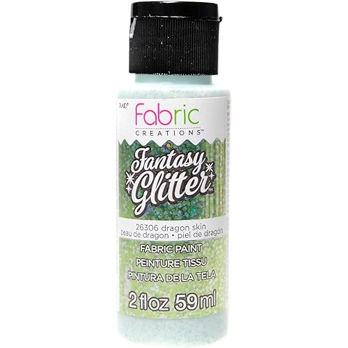 Fabric Creations Fantasy Fabric Ink Paint, 2 oz, Glitter Dragon Skin