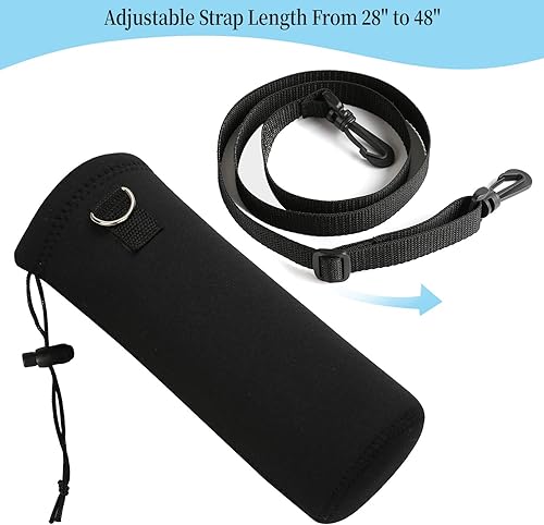 Miniatura 4 de ToLuLu Bolsa de transporte para botella de agua, funda de neopreno aislada para botella de agua, 25.4 fl oz, 33.8 fl oz, con correa de hombro