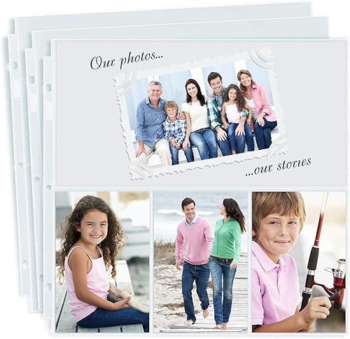 Miniatura 6 de Dunwell Páginas de repuesto para álbumes de recortes de 12 x 12 pulgadas, paquete de 25 unidades, 1 bolsillo súper pesado y (formato mixto, 25