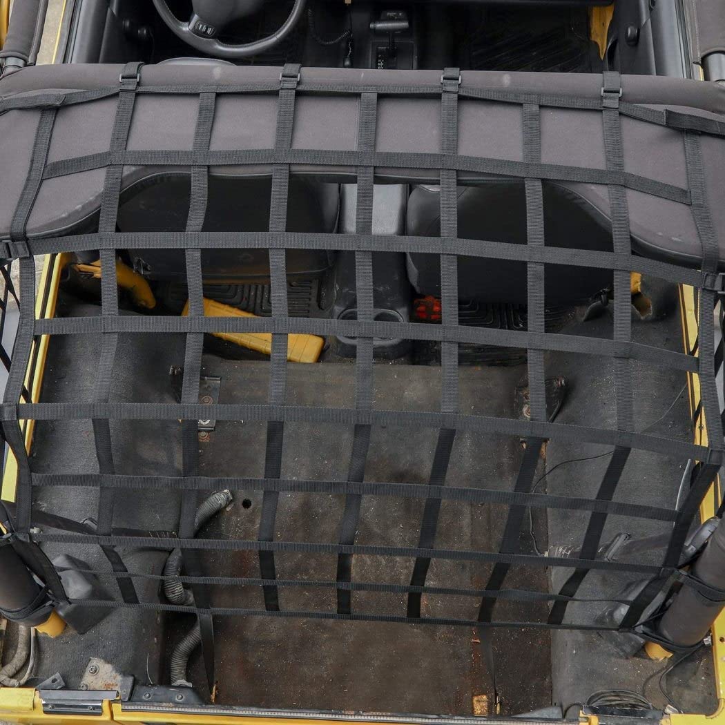 Mesh-Dach-Lastennetz, Rückhalteschutz-Lastennetz, Kofferraumnetz für Jeep Wrangler TJ 1997-2006