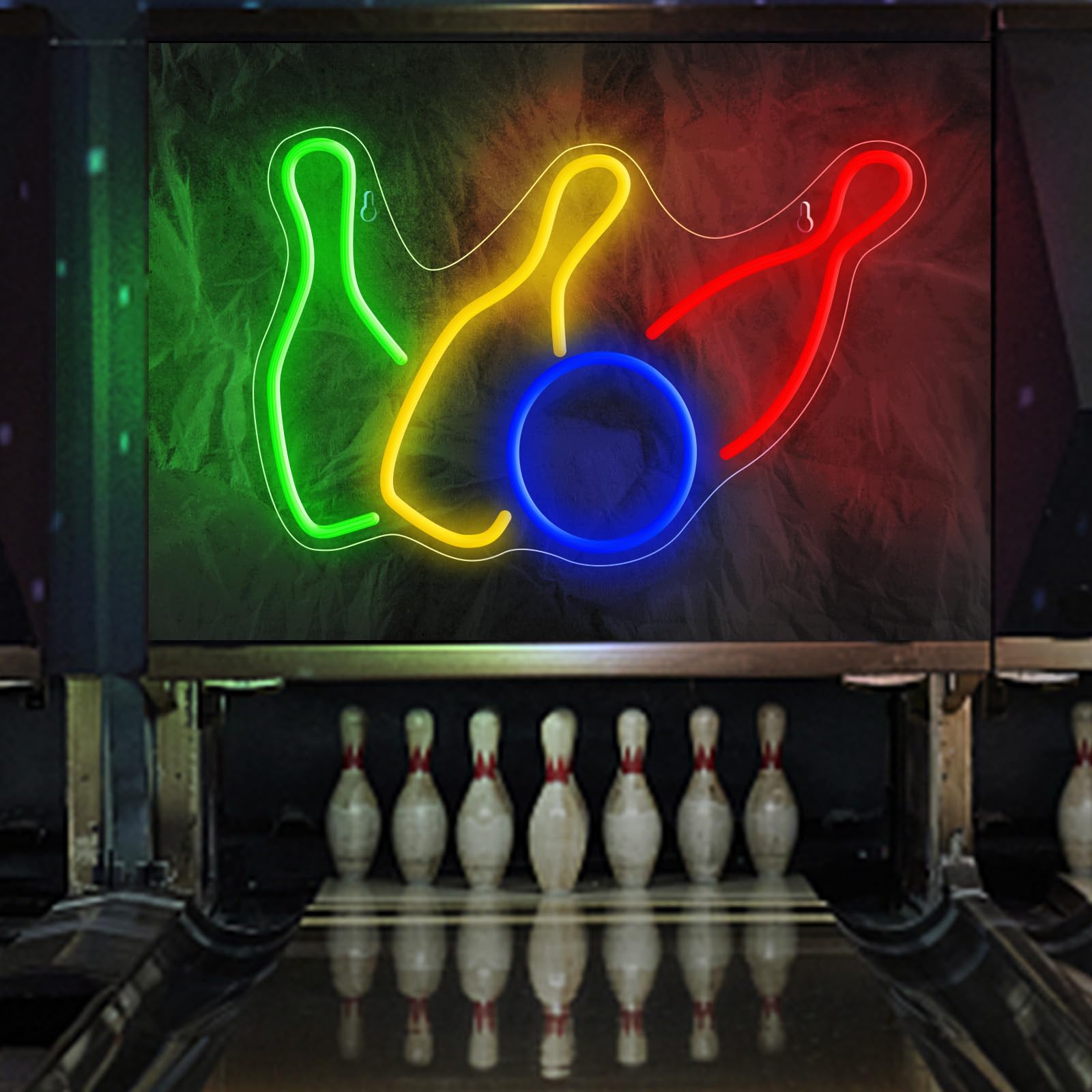 Letreros de neón para decoración de club deportivo, alimentado por USB, letreros de neón LED para club de bolos, decoración de pared, sala de juegos, dormitorio, letrero de luz de juego para