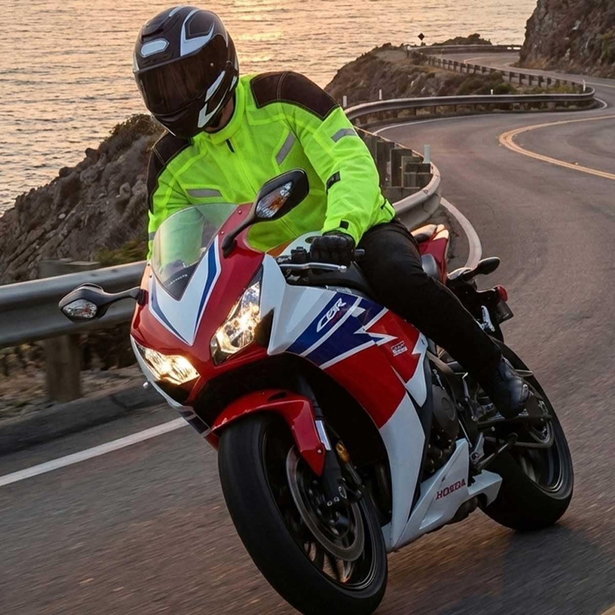 Milwaukee Leather MPM1792 Men's Black CE Armored Textile Motorcycle Jacket- All Season Biker Jacket