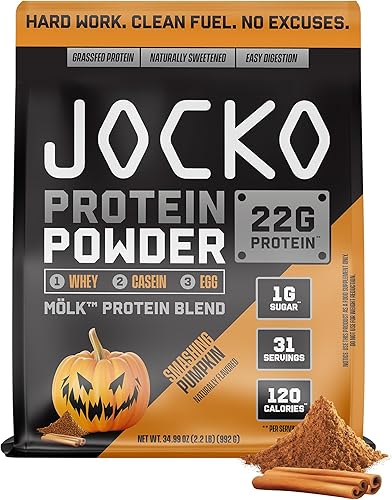Jocko Mölk - Proteína de suero en polvo - Keto, probióticos, alimentados con pasto, enzimas digestivas, aminoácidos, mezcla de frutas de monje sin